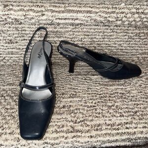 east 5th Black Slingback Heels
